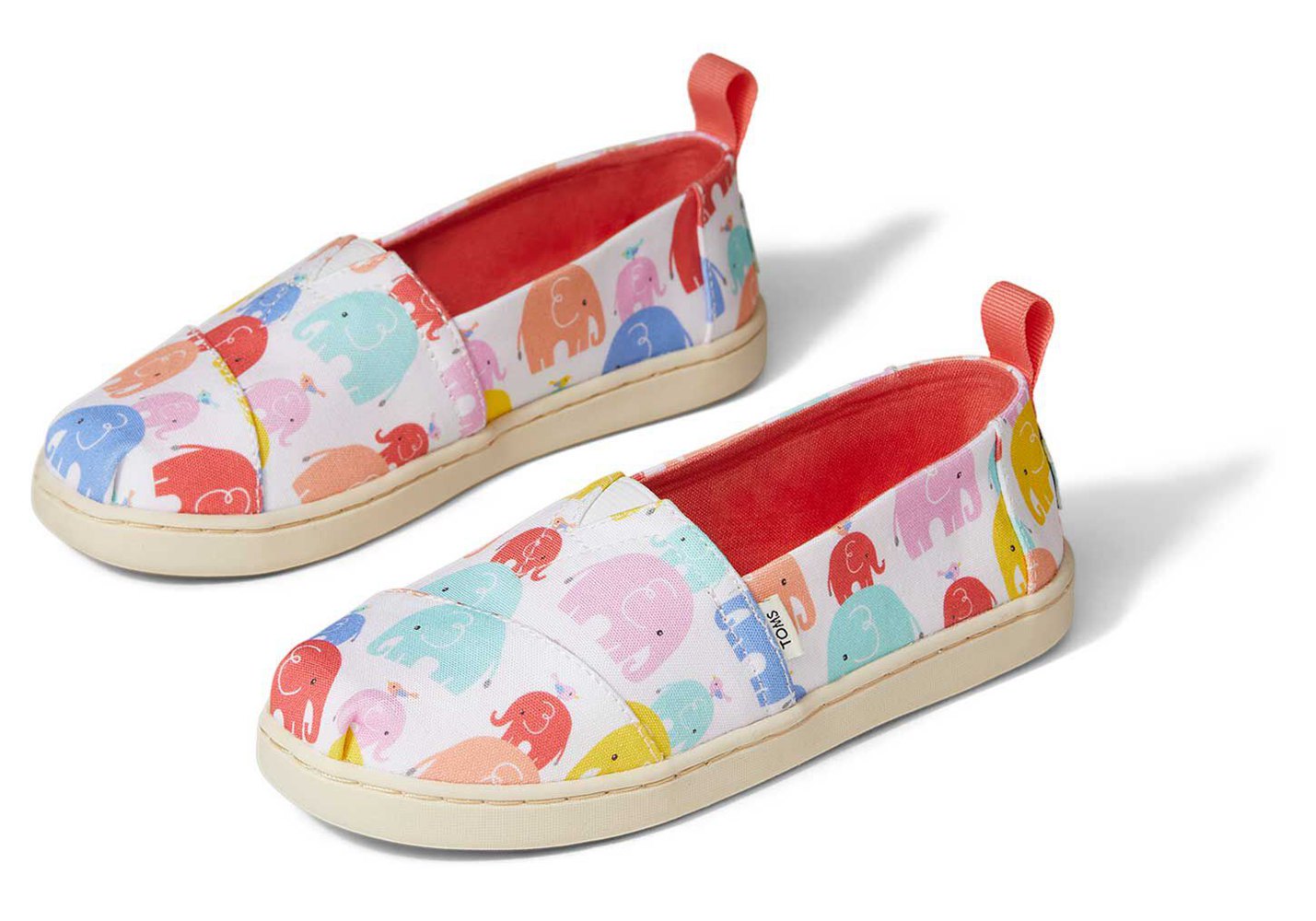 Toms Espadryle Dziecięce Kolorowe - Alpargata Youth Elephants - 06KBTOEJW